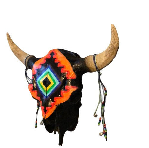 Black bison skull Rusted Rustics