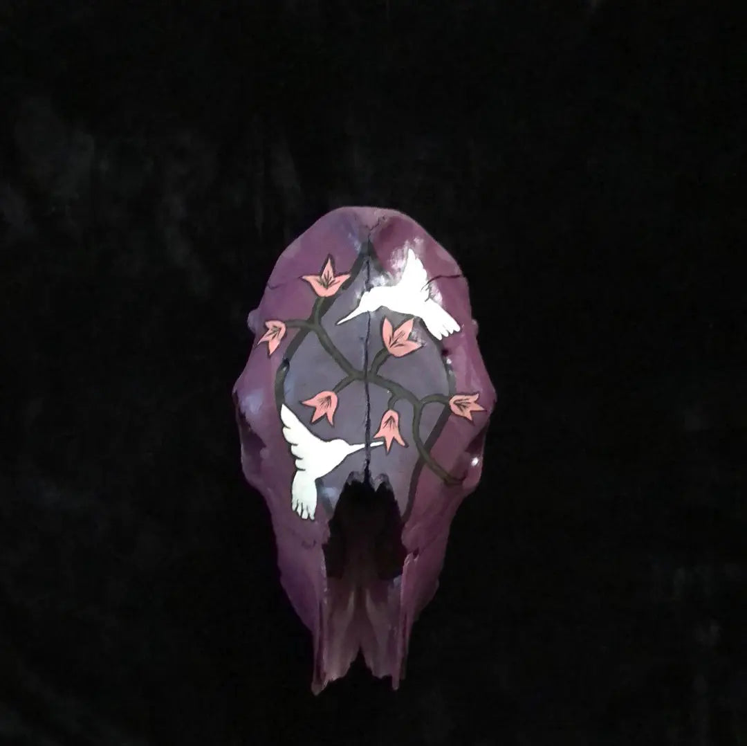 Purple cow skull Rusted Rustics