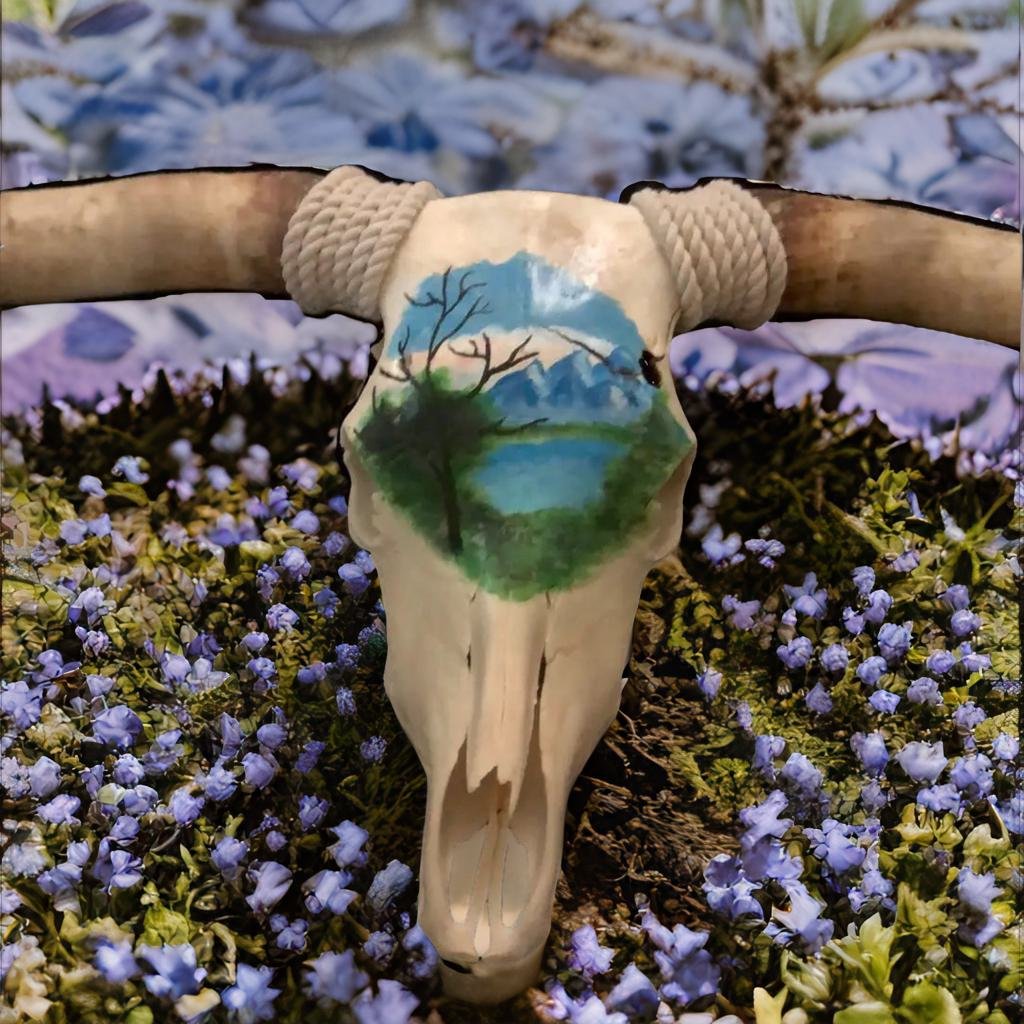 Long horn skull