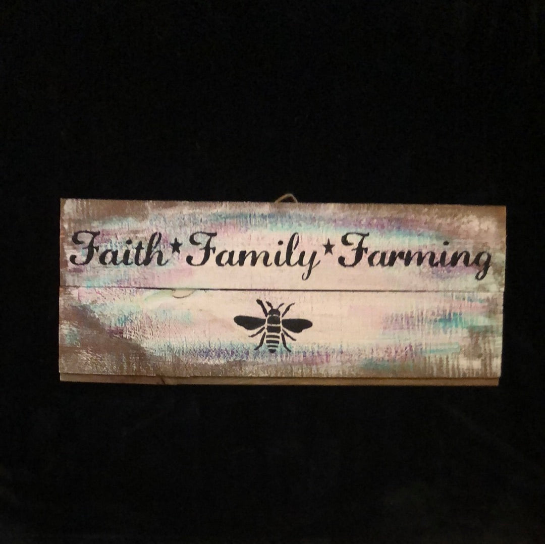 Faith family farming sign Rusted Rustics